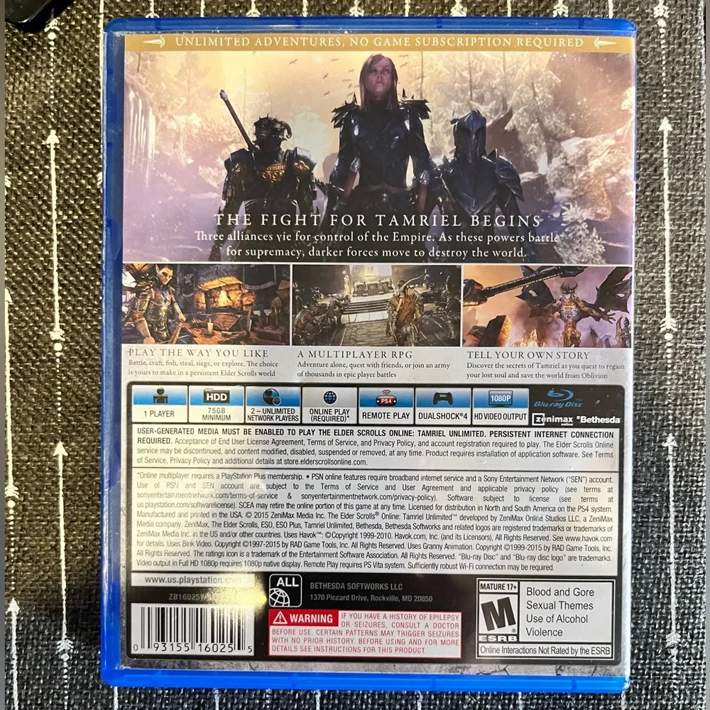 The Elder Scrolls Online PS4 Game